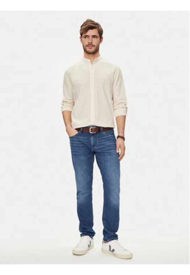 Pepe Jeans Koszula Pamphill PM308499 Beżowy Regular Fit. Kolor: beżowy. Materiał: bawełna