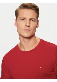 TOMMY HILFIGER - Tommy Hilfiger Longsleeve Stretch Tee MW0MW10804 Czerwony Slim Fit. Kolor: czerwony. Materiał: bawełna. Długość rękawa: długi rękaw