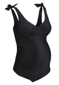 Kostium kąpielowy ciążowy, przyjazny dla środowiska bonprix czarny. Kolekcja: moda ciążowa. Kolor: czarny. Materiał: materiał #1