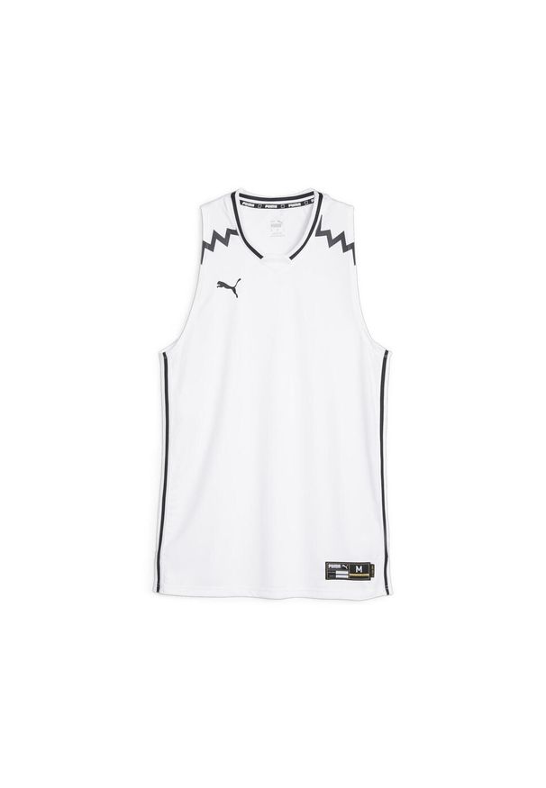 Puma - Męska koszulka do koszykówki Hoops Team PUMA White. Kolor: biały