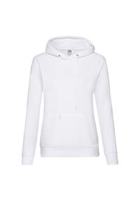 FRUIT OF THE LOOM - Bluza Damska Z Kapturem. Typ kołnierza: kaptur. Kolor: biały
