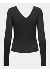 only - ONLY Sweter 15302350 Czarny Regular Fit. Kolor: czarny. Materiał: wiskoza