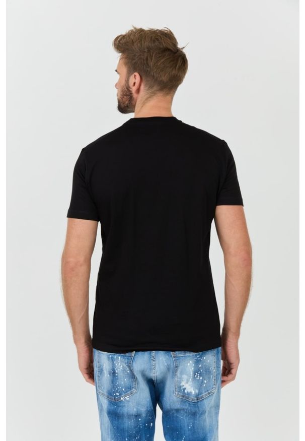 DSQUARED2 Czarny męski t-shirt Icon Blur Cool Fit Tee, Rozmiar XXL. Kolor: czarny