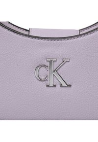 Calvin Klein Jeans Torebka Minimal Monogram Shoulder Bag K60K610843 Fioletowy. Kolor: fioletowy. Materiał: skórzane