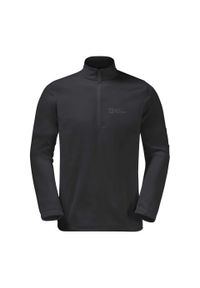Bluza polarowa męska Jack Wolfskin Taunus HZ. Kolor: czarny, szary, wielokolorowy. Materiał: polar