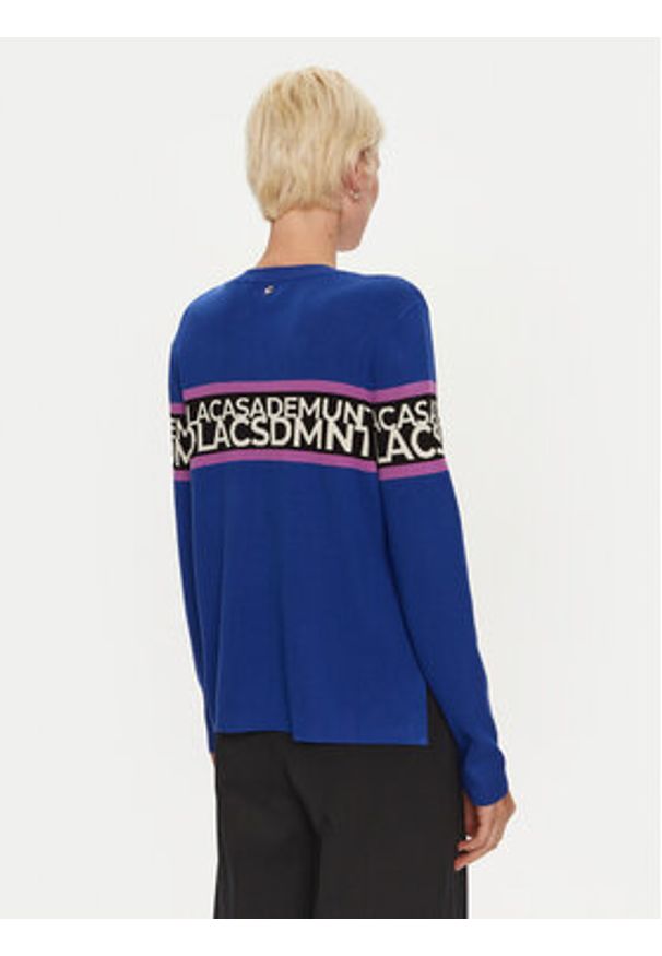 LOLA CASADEMUNT Sweter LF2411020 Niebieski Regular Fit. Kolor: niebieski. Materiał: wiskoza, syntetyk