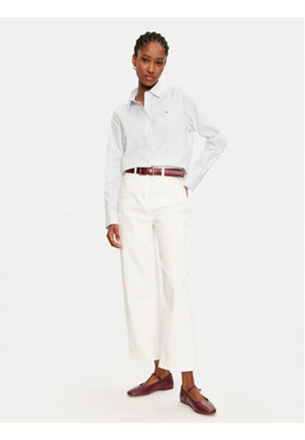 TOMMY HILFIGER - Tommy Hilfiger Koszula WW0WW44084 Błękitny Regular Fit. Kolor: niebieski. Materiał: bawełna