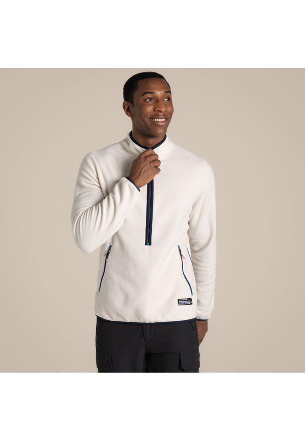 CRAGHOPPERS - 1/2 zip fleece Craghoppers CO2 Renu. Kolor: biały. Materiał: polar. Sport: turystyka piesza
