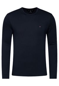 TOMMY HILFIGER - Tommy Hilfiger Longsleeve Logo MW0MW09096 Granatowy Regular Fit. Kolor: niebieski. Materiał: bawełna. Długość rękawa: długi rękaw