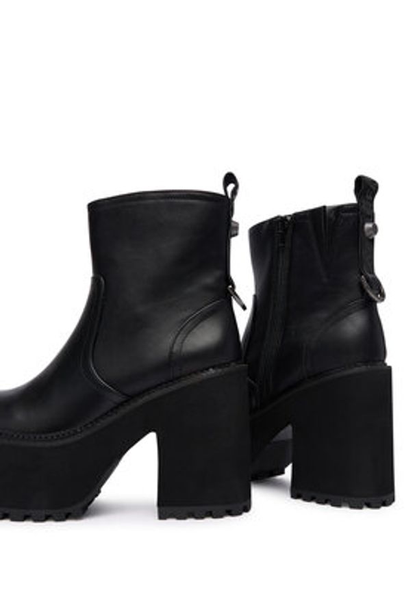 Buffalo Botki Killah Zip Boot Mid 1622374 Czarny. Kolor: czarny. Materiał: skóra