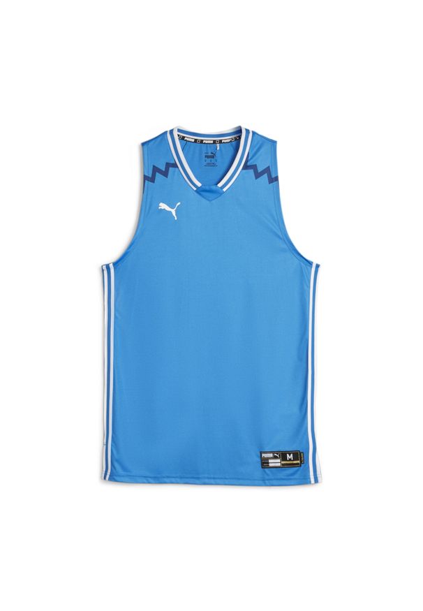 Jersey Puma Hoops team game. Kolor: biały, niebieski, wielokolorowy. Materiał: jersey. Sport: koszykówka