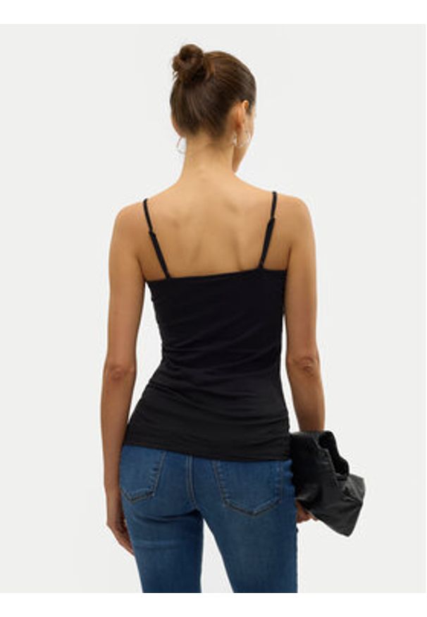 Vero Moda Top My Soft 10152911 Czarny Regular Fit. Kolor: czarny. Materiał: bawełna