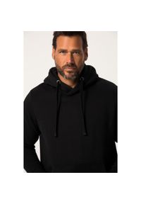 JAY-PI - Męska Bluza z kapturem odzież domowa kaptur kieszeń kangurka do roz. 8XL. Typ kołnierza: kaptur. Kolekcja: plus size. Kolor: czarny. Materiał: materiał, poliester, bawełna