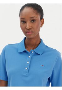 TOMMY HILFIGER - Tommy Hilfiger Polo 1985 WW0WW43224 Niebieski Regular Fit. Typ kołnierza: polo. Kolor: niebieski. Materiał: bawełna #3