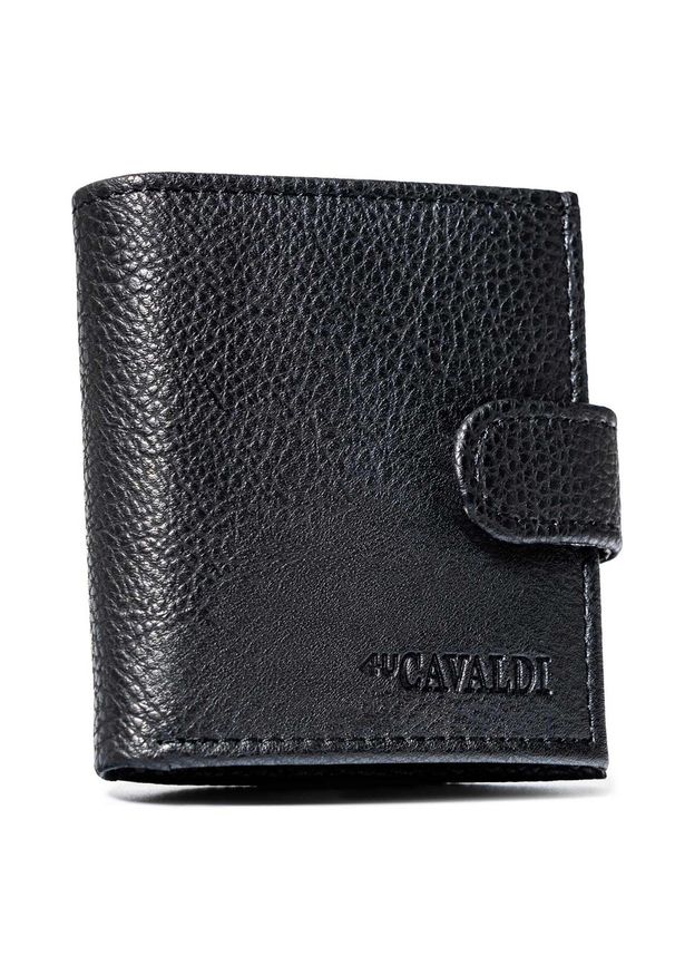 4U CAVALDI - Portfel męski 4U Cavaldi 8834-4C czarny. Kolor: czarny. Materiał: skóra ekologiczna