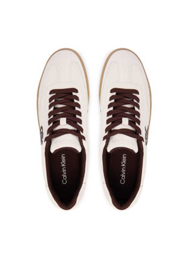 Calvin Klein Sneakersy Low Prof Cupsole Su HM0HM02125 Biały. Kolor: biały. Materiał: skóra, zamsz