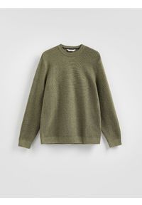 Reserved - Sweter z półgolfem - ciemnozielony. Kolor: zielony. Materiał: dzianina