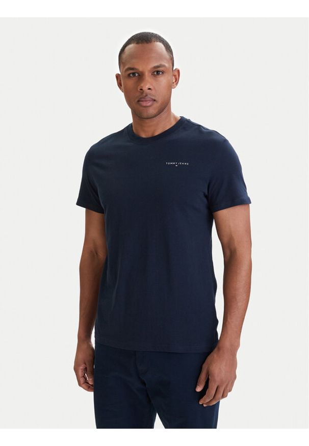 Tommy Jeans Komplet t-shirtów DM0DM22316 Niebieski Slim Fit. Kolor: niebieski. Materiał: bawełna