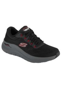 skechers - Buty sportowe Sneakersy męskie, Arch Fit 2.0 - The Keep. Zapięcie: sznurówki. Kolor: czarny. Materiał: materiał. Szerokość cholewki: normalna. Sport: turystyka piesza