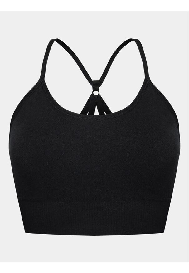 Athlecia Biustonosz sportowy Foan W Seamless Bra EA203440 Czarny. Kolor: czarny. Materiał: syntetyk