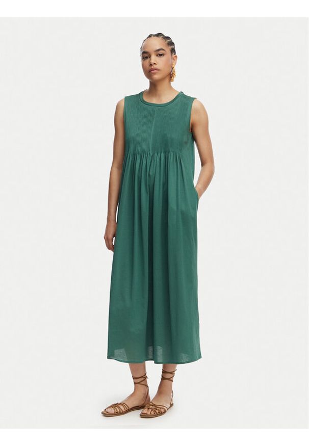 Weekend Max Mara Sukienka codzienna Ricordo 2615621022 Zielony Regular Fit. Okazja: na co dzień. Kolor: zielony. Materiał: bawełna. Typ sukienki: proste. Styl: casual