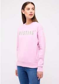 Mustang - DAMSKA BLUZA MUSTANG LOGO Aberdeen Pink Lavender 1014960 8070