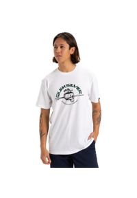 Quiksilver - Koszulka z krótkim rękawem dla Mężczyzn SKULL LINES Biały. Kolor: biały. Materiał: jersey, bawełna. Długość rękawa: krótki rękaw. Długość: krótkie. Wzór: nadruk