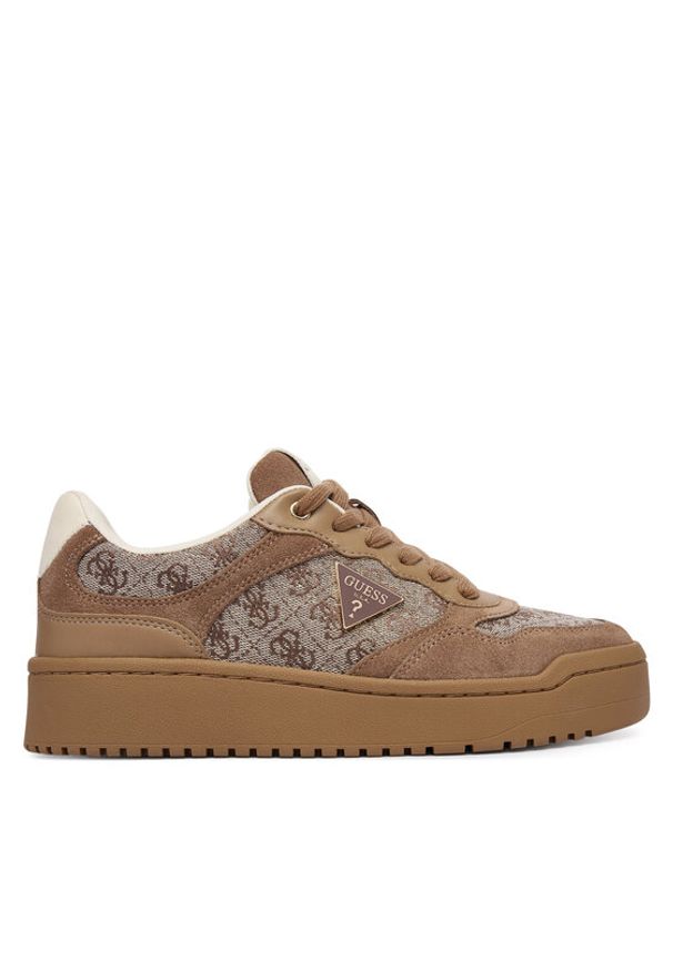 Guess Sneakersy FLTM16 FAL12 Brązowy jasny. Kolor: brązowy. Materiał: materiał