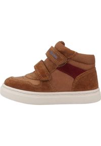 Geox - Buty GEOX B NASHIK BOY Brązowy. Kolor: czerwony, brązowy, wielokolorowy. Materiał: tkanina, skóra. Sport: turystyka piesza