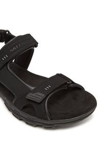 skechers - Skechers Sandały Garver-Louden 64487/BLK Czarny. Kolor: czarny. Materiał: skóra #5