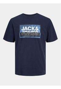 Jack & Jones - Jack&Jones T-Shirt Logan 12253442 Granatowy Standard Fit. Kolor: niebieski. Materiał: bawełna