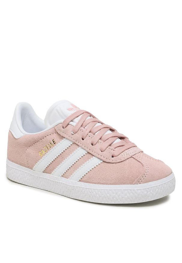 Adidas - Buty adidas Gazelle C BY9548 Icepnk/Ftwwht/Goldmt. Kolor: różowy. Materiał: skóra, zamsz