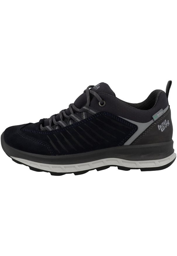 Buty do chodzenia damskie Hanwag Blueridge Low Es. Zapięcie: sznurówki. Kolor: niebieski. Materiał: materiał, syntetyk, tkanina. Szerokość cholewki: normalna. Sport: turystyka piesza