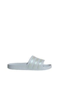 Adidas - Klapki adilette Aqua. Kolor: szary, niebieski, wielokolorowy. Styl: sportowy
