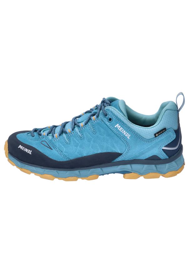 MEINDL - Buty trekkingowe damskie Meindl Lite Trail Sky. Kolor: niebieski. Materiał: zamsz. Technologia: Gore-Tex. Styl: sportowy. Sport: turystyka piesza