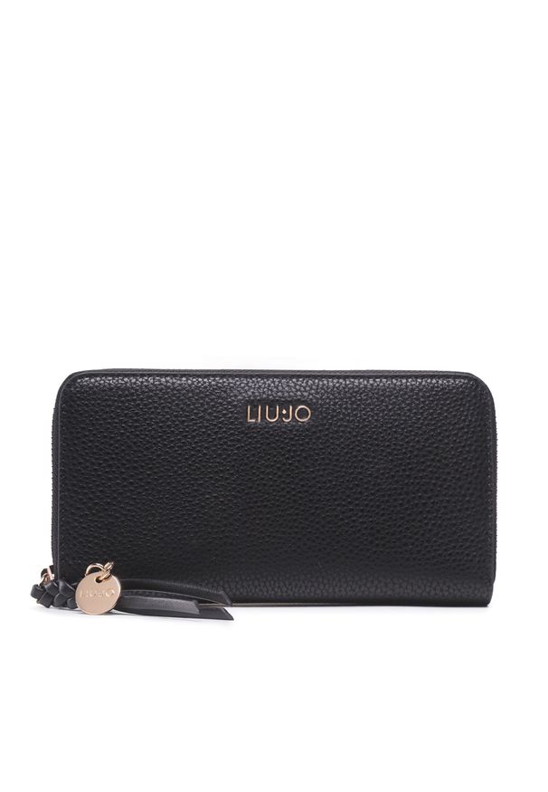 Duży Portfel Damski Liu Jo Ecs Xl Zip Around AA3295 E0086 Nero 22222. Kolor: czarny. Materiał: skóra