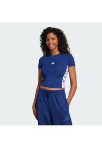 Adidas - Koszulka Essentials 3-Stripes Slim Baby. Kolor: biały, niebieski, wielokolorowy. Sport: fitness