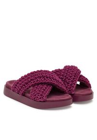 Inuikii Klapki Woven 1004.003.0062 Bordowy. Kolor: czerwony. Materiał: materiał #6