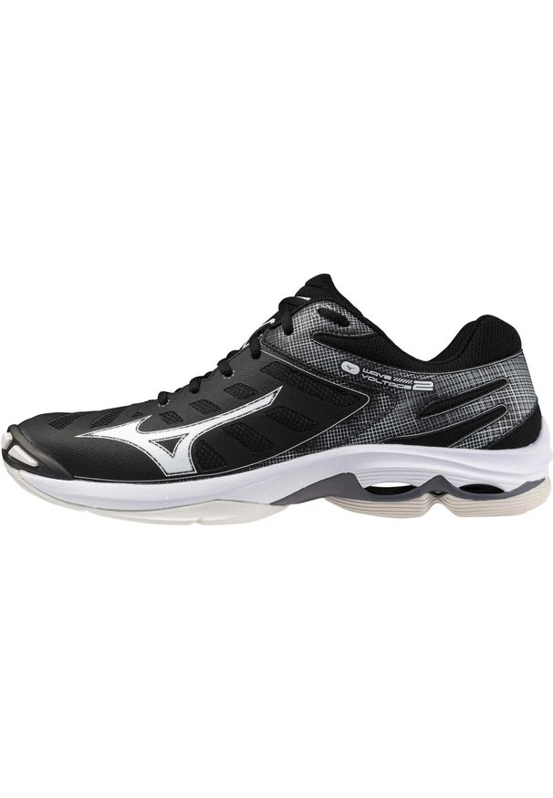 Buty halowe Mizuno Wave Voltage 2. Kolor: czarny, biały, wielokolorowy. Model: Mizuno Wave. Sport: siatkówka