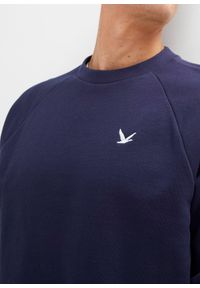 bonprix - Bluza z poliestru z recyklingu, z rękawami raglanowymi. Kolor: niebieski. Materiał: poliester. Długość rękawa: raglanowy rękaw. Wzór: haft #3