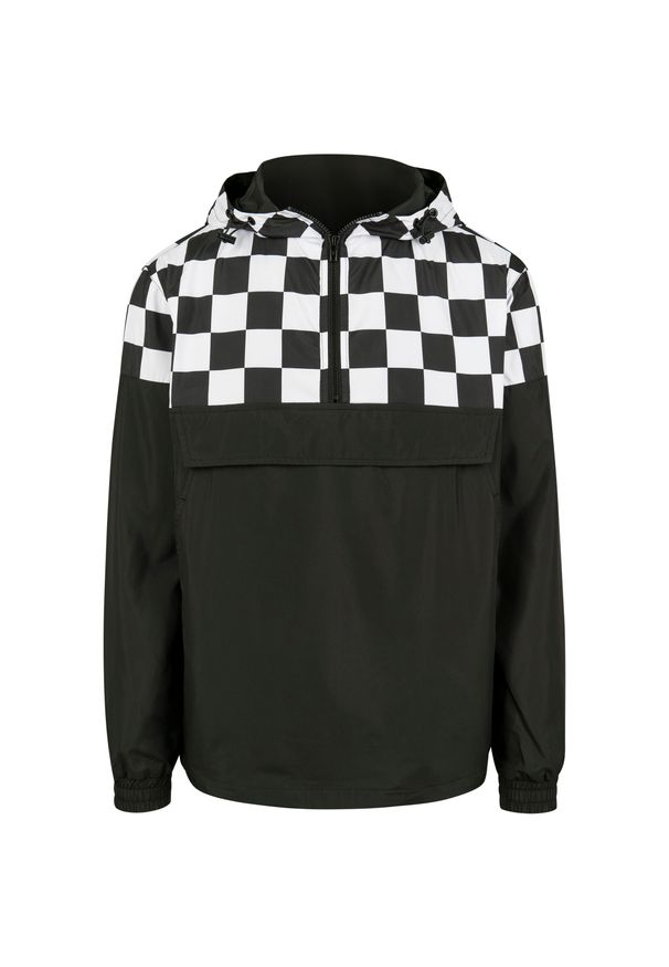 Urban Classics - Parka Urban Classic block pull over. Kolor: czarny, biały, wielokolorowy. Sezon: zima