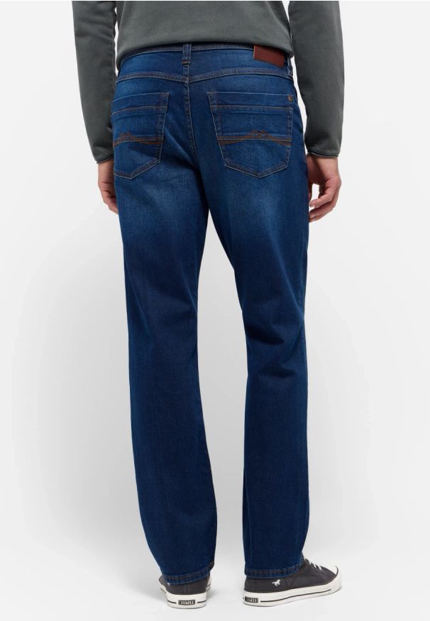 Męskie Spodnie Jeansowe Mustang Style Washington Straight Denim Blue 1015885 5000 802