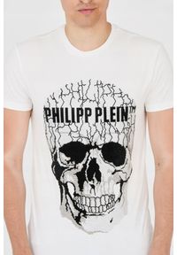 Philipp Plein - PHILIPP PLEIN Męski t-shirt biały z popękaną czaszką, Rozmiar XXL. Kolor: biały #6