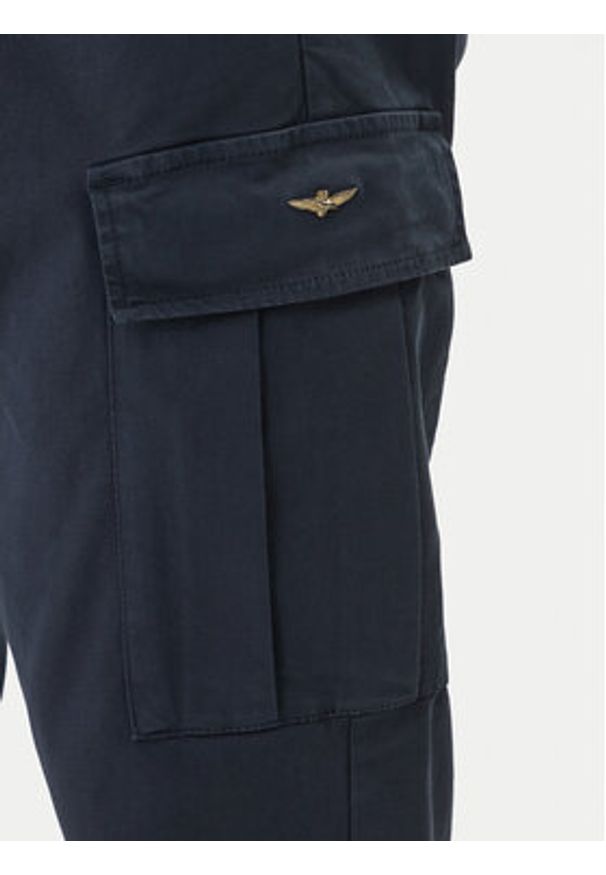 Aeronautica Militare Spodnie materiałowe 261PA1718UCT04331 Granatowy Regular Fit. Kolor: niebieski. Materiał: bawełna