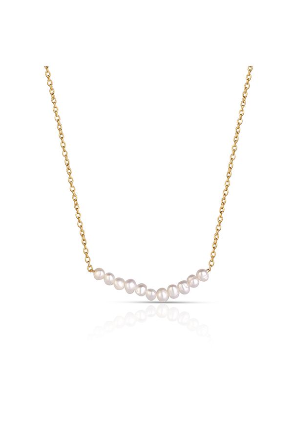 W.KRUK RABAT Naszyjnik - srebro 925, Perła - SAU/NP003Z. Materiał: srebrne. Wzór: ażurowy, aplikacja. Kamień szlachetny: perła