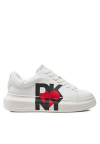 DKNY Sneakersy K2409681 Biały. Kolor: biały. Materiał: skóra