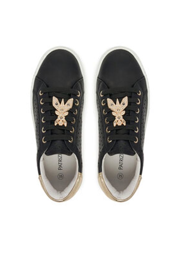 Patrizia Pepe Sneakersy PPJ306 31 Czarny. Kolor: czarny. Materiał: skóra