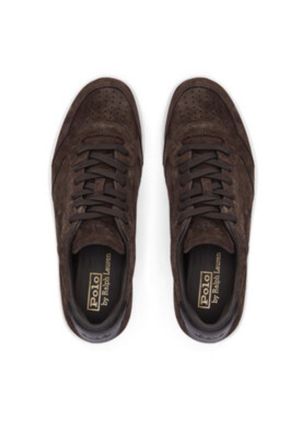Polo Ralph Lauren Sneakersy 809945157001 Brązowy. Kolor: brązowy. Materiał: zamsz, skóra