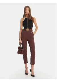 Elisabetta Franchi Spodnie materiałowe PA-132-61E2-V350 Brązowy Regular Fit. Kolor: brązowy. Materiał: syntetyk #2
