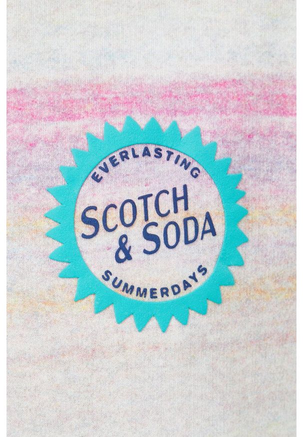 Scotch & Soda bluza bawełniana męska z nadrukiem. Materiał: bawełna. Wzór: nadruk
